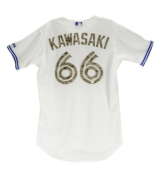 2013 Munenori Kawasaki Game Worn Toronto Blue Jays Camouflage Jersey (MLB Authenticated)